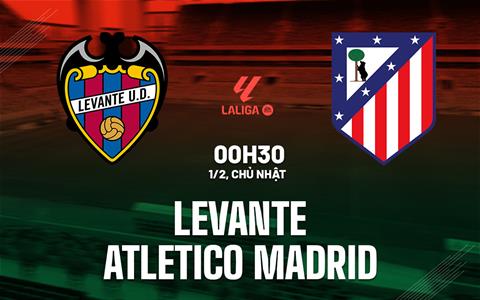 Nhận định Levante vs Atletico Madrid (00h30 ngày 1/2): Phá dớp tại Valencia