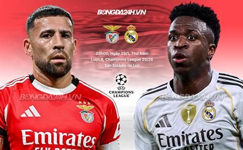 Nhận định Benfica vs Real Madrid (3h00 ngày 29/1): Khó cho chủ nhà