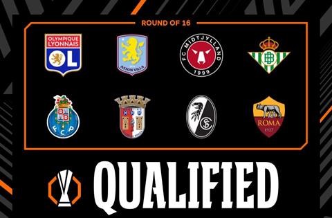 Xác định 8 đội lọt vào vòng 1/8 và 16 đội vào vòng play-off Europa League