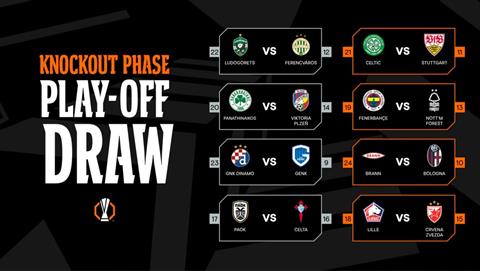 Xác định các cặp đấu vòng play-off Europa League