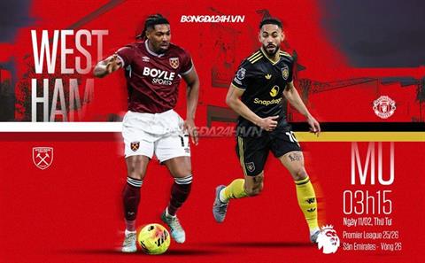 Nhận định West Ham vs MU (3h15 ngày 11/2): Khó cản Quỷ đỏ