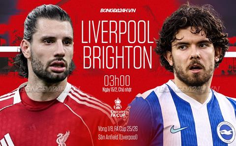 Nhận định Liverpool vs Brighton (3h00 ngày 15/2): Lợi thế sân nhà