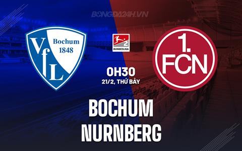 Nhận định Bochum vs Nurnberg 0h30 ngày 21/2 (Hạng 2 Đức 2025/26)