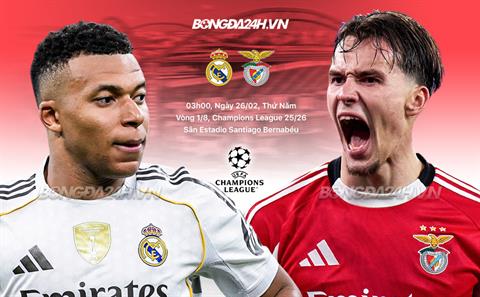 Nhận định Real Madrid vs Benfica (03h00 ngày 26/2): Ngăn chặn địa chấn