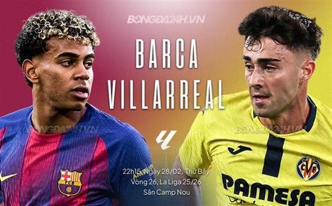 Nhận định Barca vs Villarreal (22h15 ngày 28/2): Chờ mưa bàn thắng