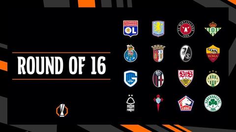 16 đội góp mặt vòng 1/8 Europa league: Lần đầu cho Nottingham Forest