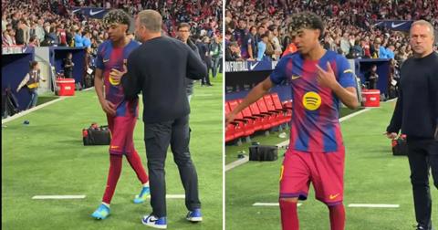 Hansi Flick đánh giá cao thái độ bực bội của Lamine Yamal