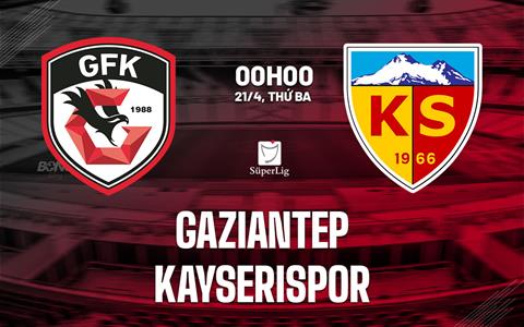 Nhận định bóng đá Gaziantep vs Kayserispor 0h00 ngày 21/4 (VĐQG Thổ Nhĩ Kỳ 2025/26)