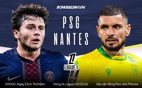Nhận định PSG vs Nantes (00h00 ngày 23/4): Trở lại mạch thắng