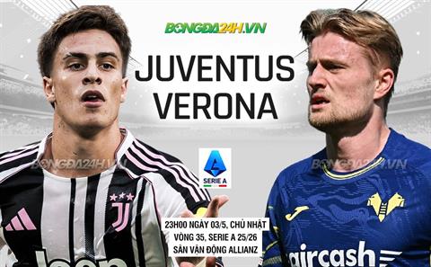 Nhận định Juventus vs Hellas Verona 23h00 ngày 3/5 (Serie A 2025/26)
