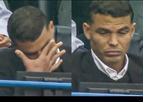 Thiago Silva thất vọng sau khi Chelsea để thua Nottingham Forest