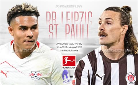 Nhận định RB Leipzig vs St Pauli 20h30 ngày 9/5 (Bundesliga 2025/26)