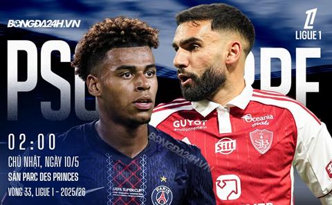 Nhận định PSG vs Brest 02h00 ngày 11/5 (Ligue 1 2025/26)