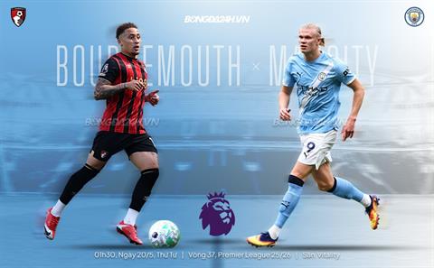 Nhận định Bournemouth vs Man City 01h30 ngày 20/5 (Premier League 2025/26)