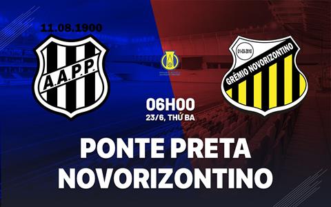 Nhận định Ponte Preta vs Novorizontino 6h00 ngày 23/6 (Hạng 2 Brazil 2026)