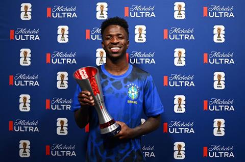 Vinicius Jr giành hat-trick 'cầu thủ xuất sắc' tại World Cup 2026