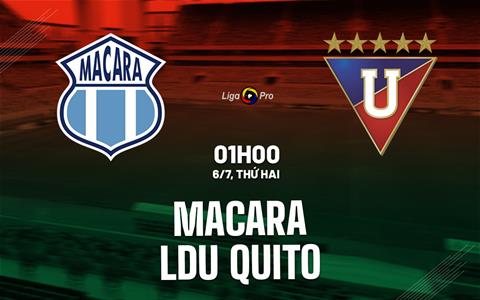 Nhận định bóng đá Macara vs LDU Quito 1h00 ngày 6/7 (VĐQG Ecuador 2026)