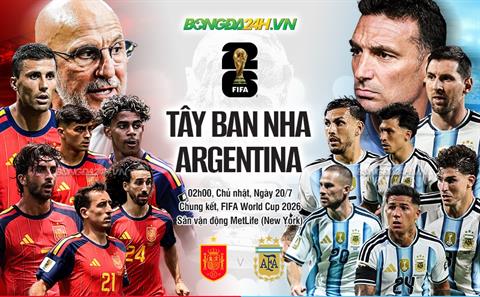 Nhận định Tây Ban Nha vs Argentina (2h00 ngày 20/7): Không dễ khuất phục nhà ĐKVĐ