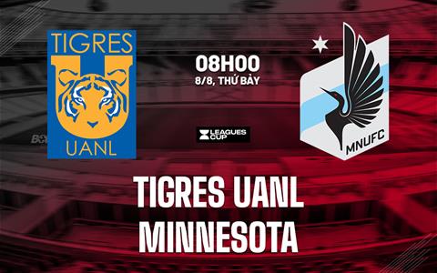 Nhận định bóng đá Tigres UANL vs Minnesota 8h00 ngày 8/8 (Leagues Cup 2026)