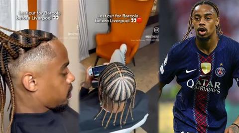 Thợ cắt tóc xác nhận Bradley Barcola tới Liverpool