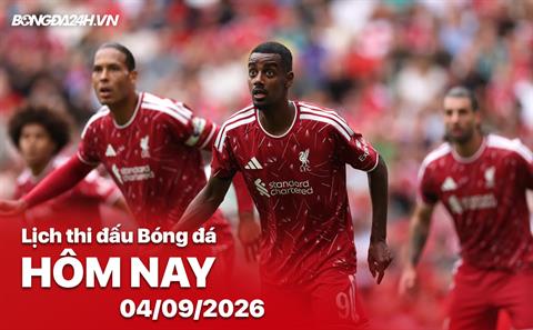 Lịch thi đấu, trực tiếp bóng đá hôm nay 04/09/2026: Ipswich Town vs Liverpool