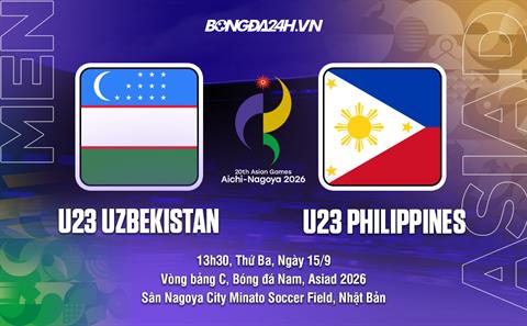 Nhận định U23 Uzbekistan vs U23 Philippines (13h30 ngày 15/9): Thách thức cho đại diện Đông Nam Á
