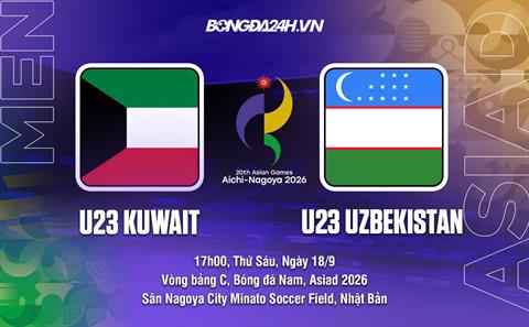 Nhận định U23 Kuwait vs U23 Uzbekistan (17h00 ngày 18/9): Khó xuất hiện bất ngờ
