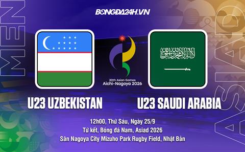 Nhận định bóng đá U23 Uzbekistan vs U23 Saudi Arabia 12h00 ngày 25/9 (ASIAD 2026)