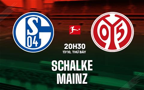 Nhận định bóng đá Schalke vs Mainz 20h30 ngày 17/10 (Bundesliga 2026/27)
