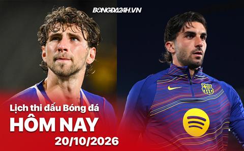 Lịch thi đấu, trực tiếp bóng đá hôm nay 20/10/2026: PSG vs Barcelona