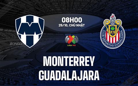 Nhận định bóng đá Monterrey vs Guadalajara 8h00 ngày 25/10 (VĐQG Mexico 2026/27)