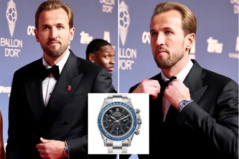 Harry Kane đeo đồng hồ có giá gần 1 triệu bảng trong ngày nhận QBV 2026