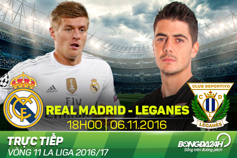 Truc tiep Real Madrid - Leganes