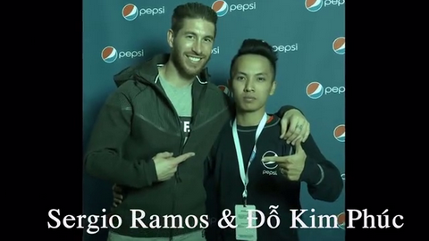 VĐV bóng đá nghệ thuật Đỗ Kim Phúc đọ tài với ngôi sao Sergio Ramos