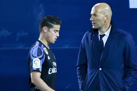 Zidane khang dinh khong tru dap James Rodriguez hinh anh goc