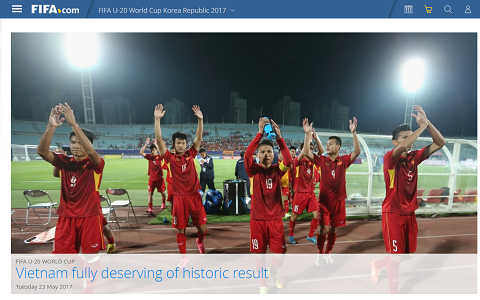 FIFA viet bai rieng ca ngoi U20 Viet Nam