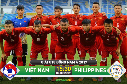 Xem truc tiep U18 Viet Nam vs U18 Philippines 15h30 chieu nay 99 o dau hinh anh goc