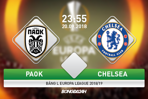 Trực tiếp PAOK vs Chelsea xem bóng đá UEFA Europa League 201819 hình ảnh