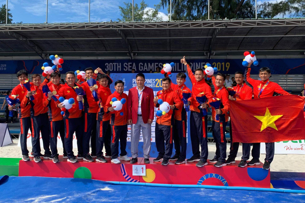 ĐT bóng ném bãi biển Việt Nam giành HCV cuối cùng của SEA Games 30 3