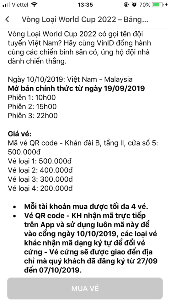 Mẹo mua vé trận Việt Nam vs Malaysia đợt 2, 3 chắc chắn thành công hình ảnh gốc 2