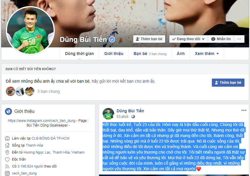 Thủ môn Bùi Tiến Dũng giãy bày sau thất bại của U23 Việt Nam  hình ảnh