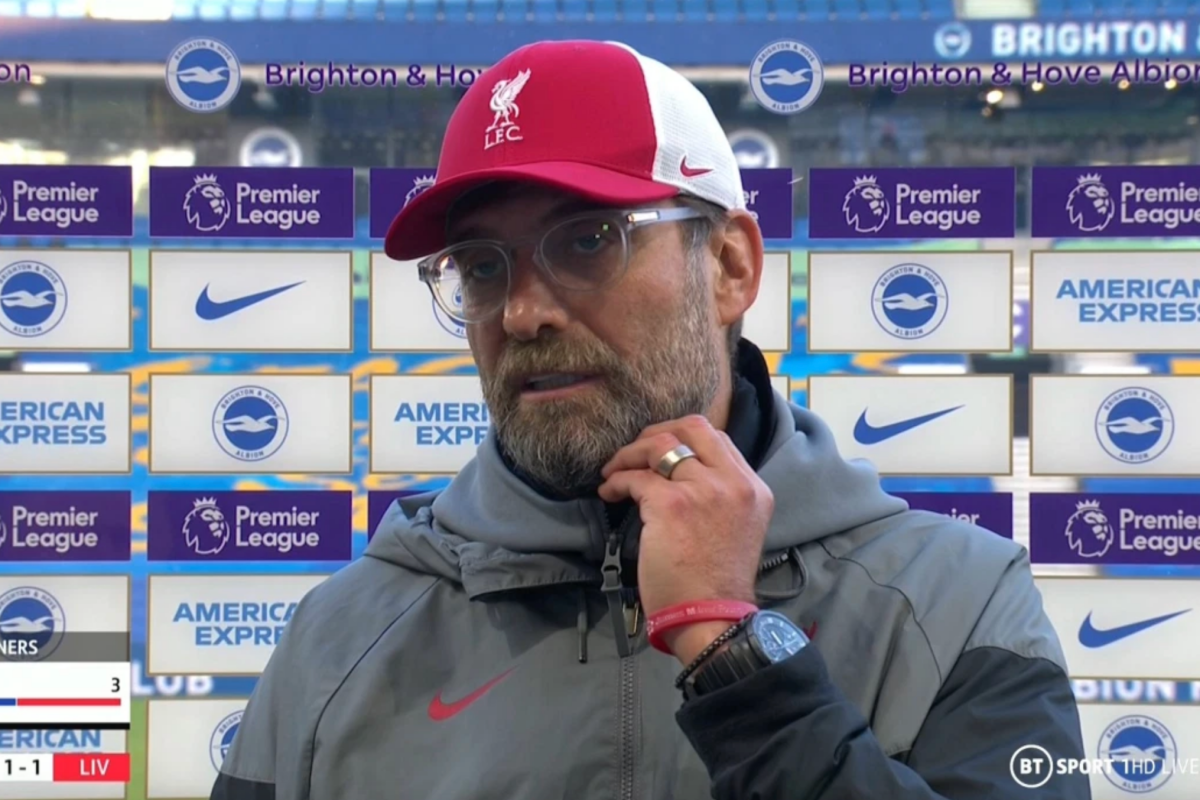 HLV Jurgen Klopp chia sẻ sau trận hoà Brighton hình ảnh