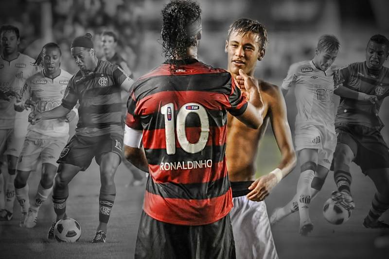 Santos 4-5 Flamengo Trận chiến giữa Neymar và Ronaldinho hình ảnh
