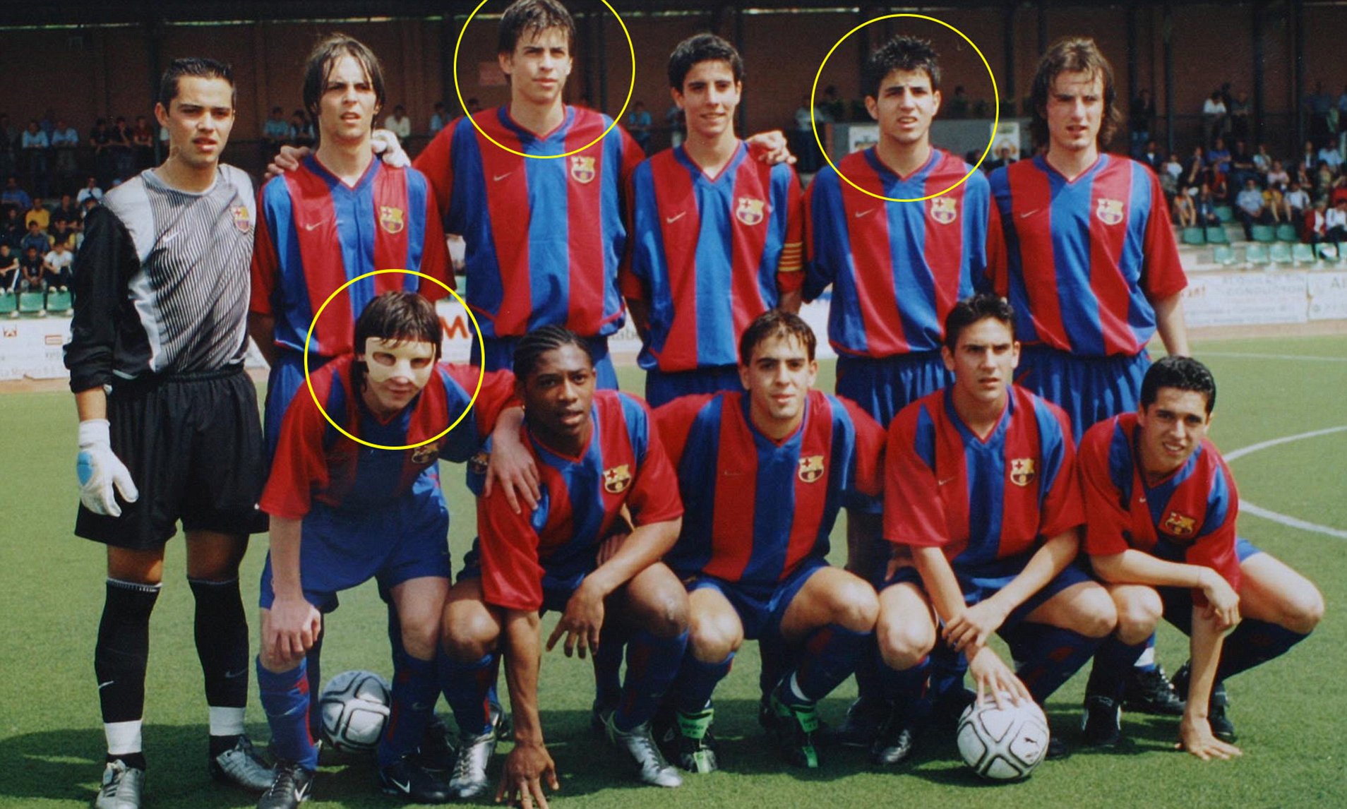 Fabregas Messi Pique