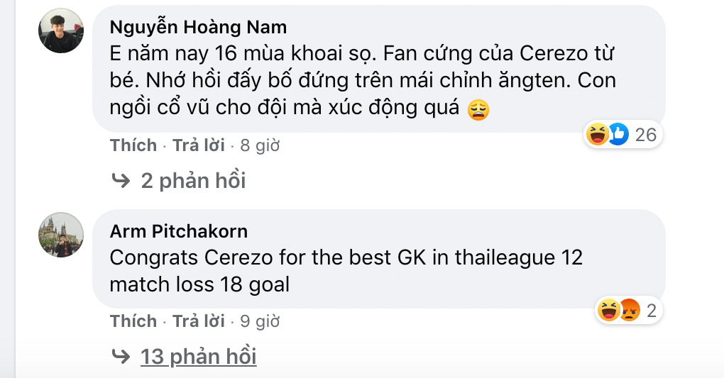 CĐV Thái Lan vào fanpage Cerezo Osaka để châm chọc Đặng Văn Lâm hình ảnh CĐV Thái Lan vào fanpage Cerezo Osaka để châm chọc Đặng Văn Lâm hình ảnh