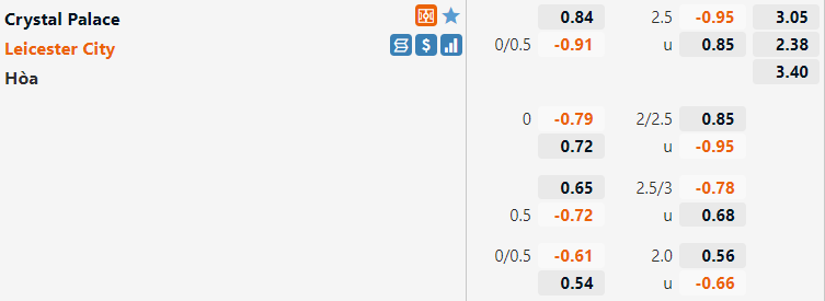 Crystal Palace vs Leicester