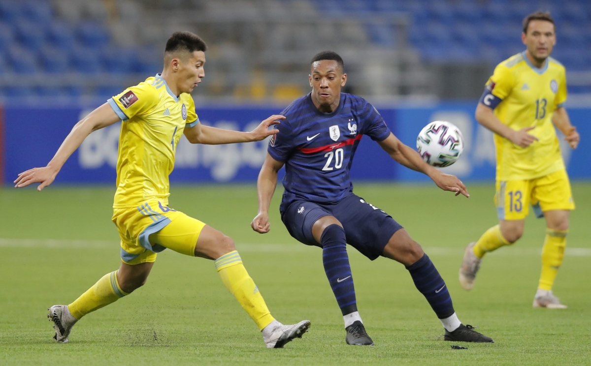 Trong lần gần nhất và duy nhất đối đầu, Pháp đánh bại Kazakhstan 2-0
