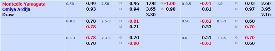 Montedio Yamagata vs Omiya Ardija