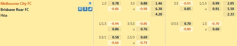 Melbourne City vs Brisbane Roar