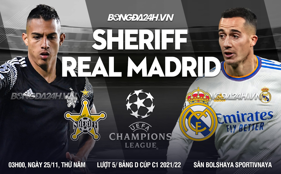 Sheriff vs Real Madrid vòng bảng Champions League